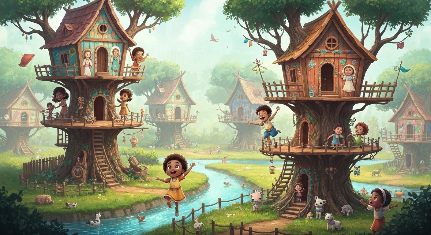 Magical treehouse village